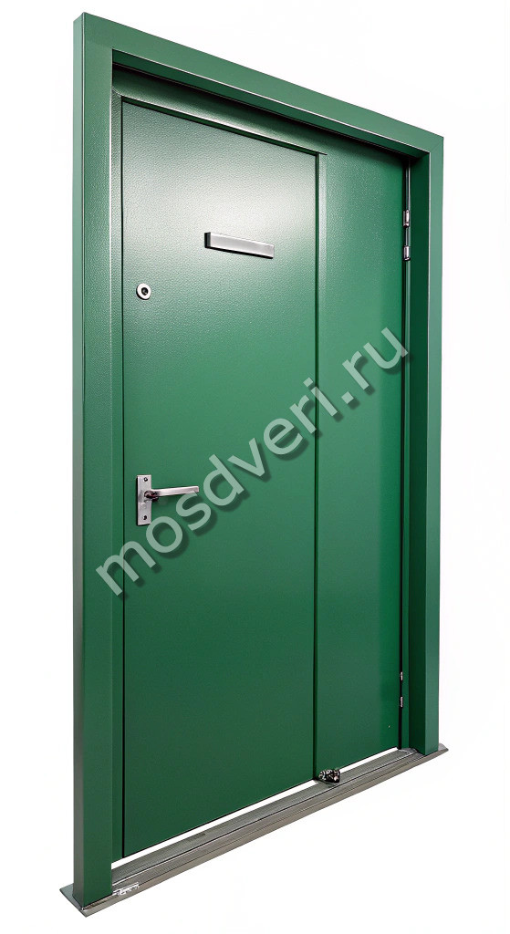 Входная дверь с терморазрывом зеленый порошок