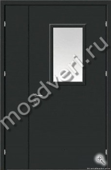 Двустворчатая дверь со стеклом, порошковый окрас - купить от производителя Мосдвери Двустворчатая дверь со стеклом, порошковый окрас